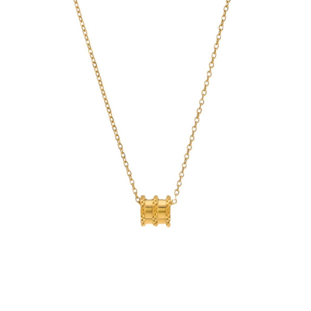 NEW💎18K Gold Plated Dainty Necklace*Barrel Necklace*AR - Picture 5 of 5